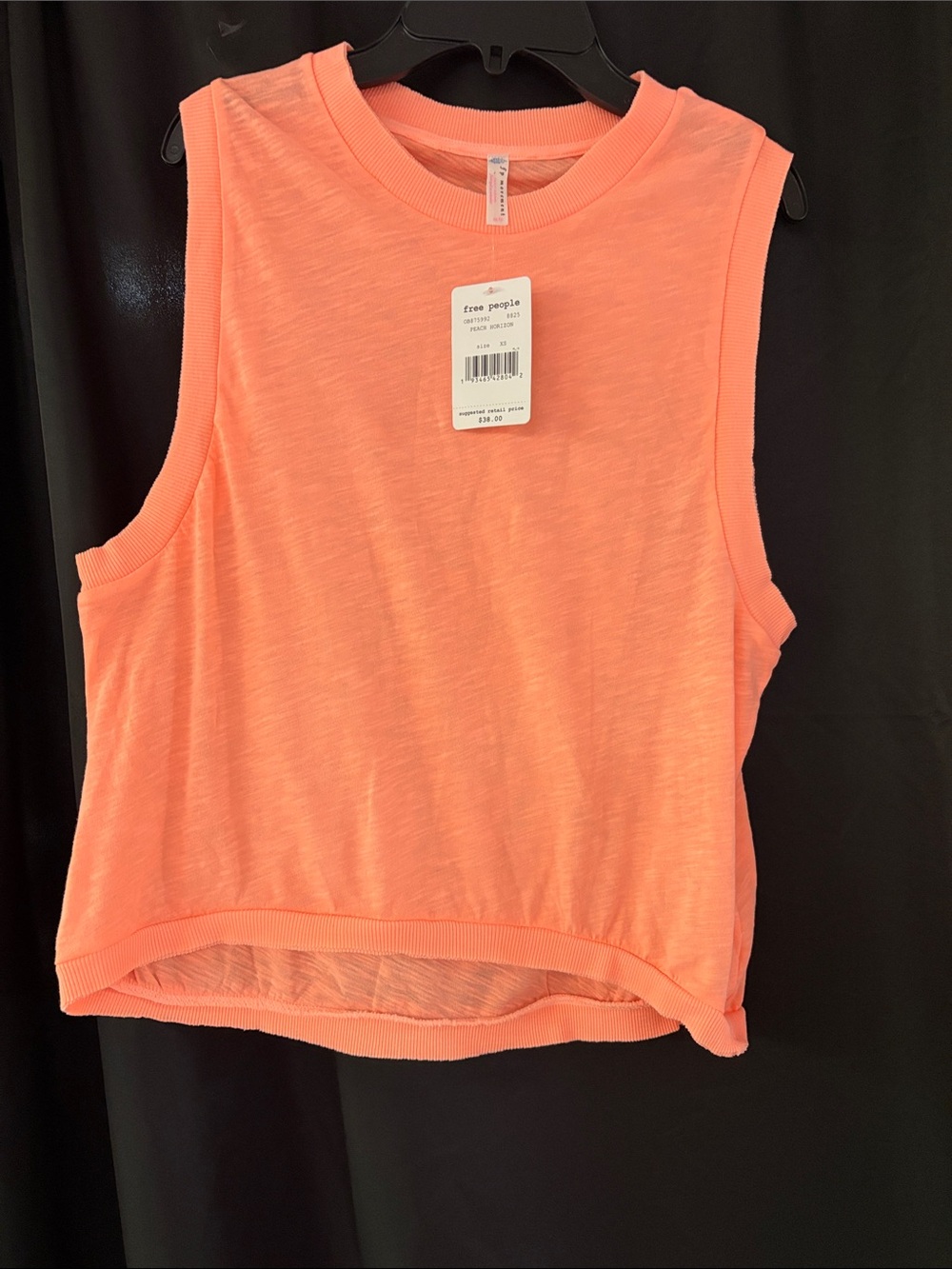 Free People Coral Orange Sleeveless Tank Top